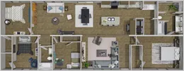 The MOROCCO Floor Plan. This Manufactured Mobile Home features 4 bedrooms and 2 baths.