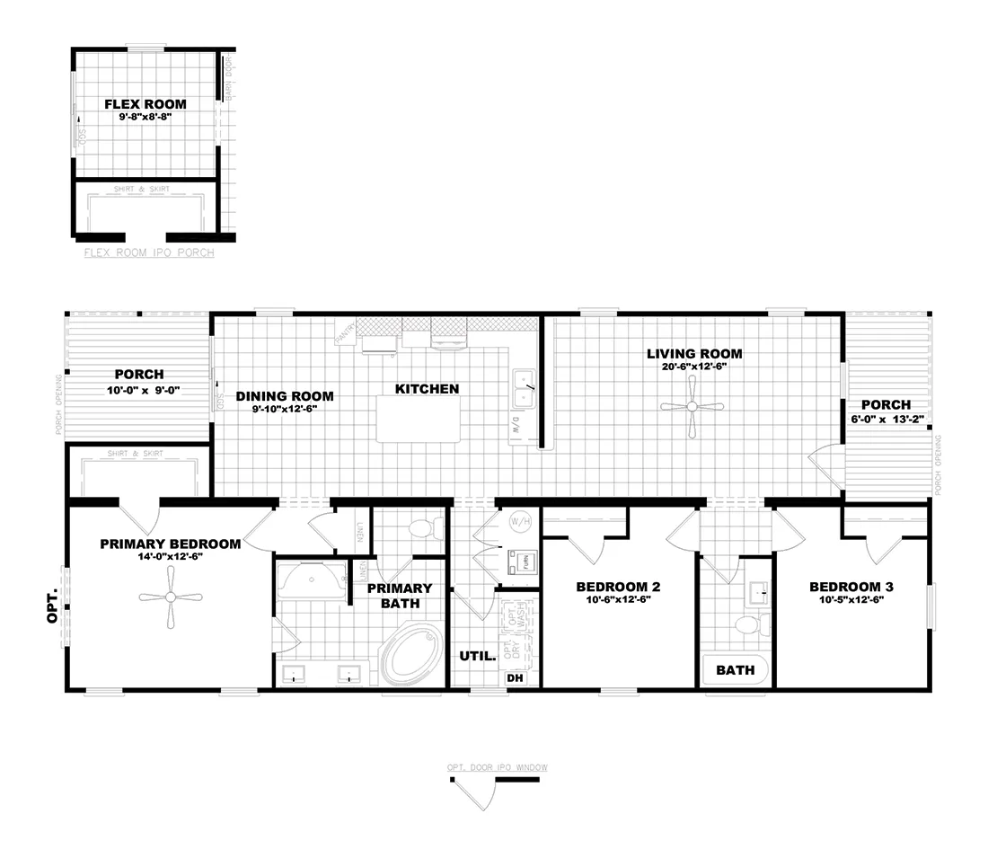 Decks IN Front AND Back!! Full Drywall  Flooplan