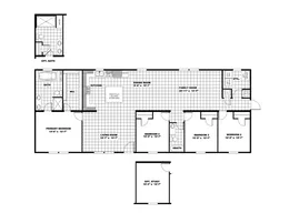 The ULTRA PRO 68 Floor Plan. This Manufactured Mobile Home features 4 bedrooms and 2 baths.