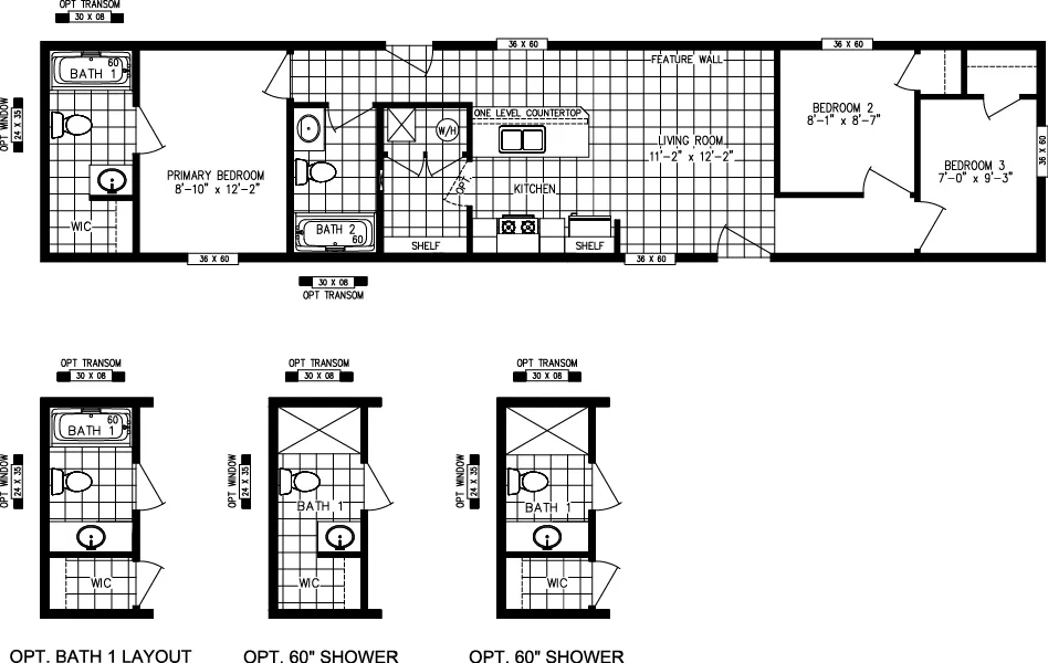 The ONYX 60 Standard Floor Plan