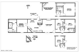 The THE SHOWER HOUSE 2.0 Floor Plan. This Manufactured Mobile Home features 3 bedrooms and 2 baths.