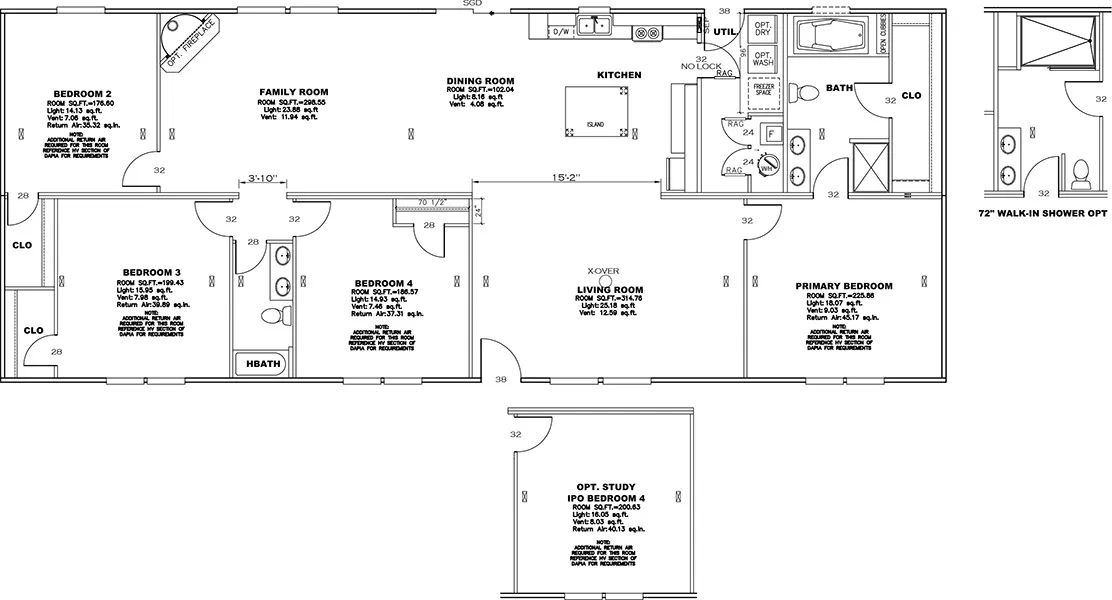 Ultra PRO Big BOY 4 BR 32X76 Flooplan