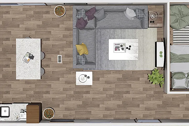 The SPLENDOR Floor Plan. This Manufactured Mobile Home features 3 bedrooms and 2 baths.