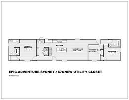 The SYDNEY 8016-1076 Floor Plan. This Manufactured Mobile Home features 3 bedrooms and 2 baths.