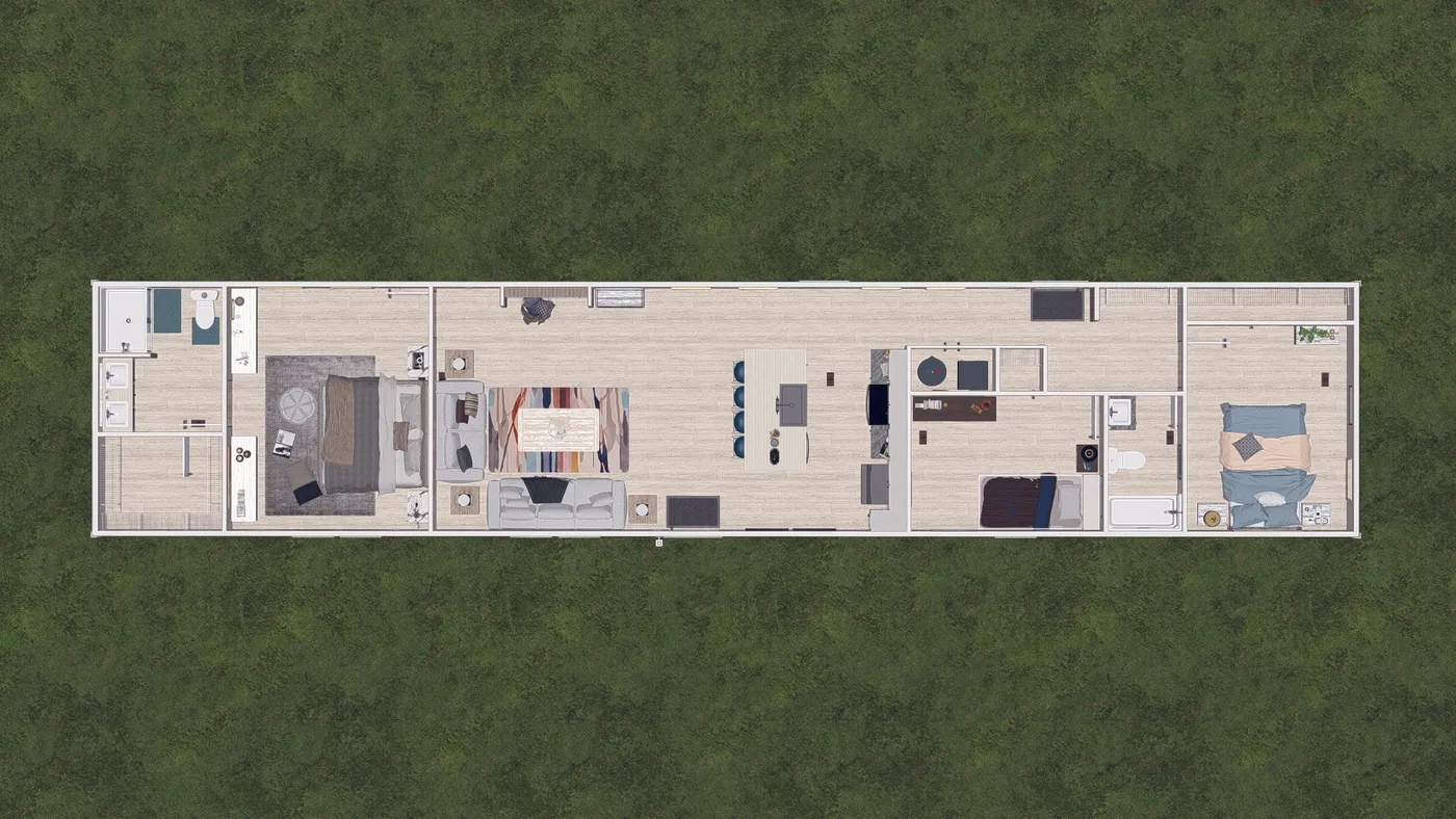 The MAYNARDVILLE CLASSIC 76 Floor Plan. This Manufactured Mobile Home features 3 bedrooms and 2 baths.