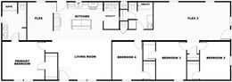 The YELLOW SUBMARINE Floor Plan. This Manufactured Mobile Home features 5 bedrooms and 2 baths.