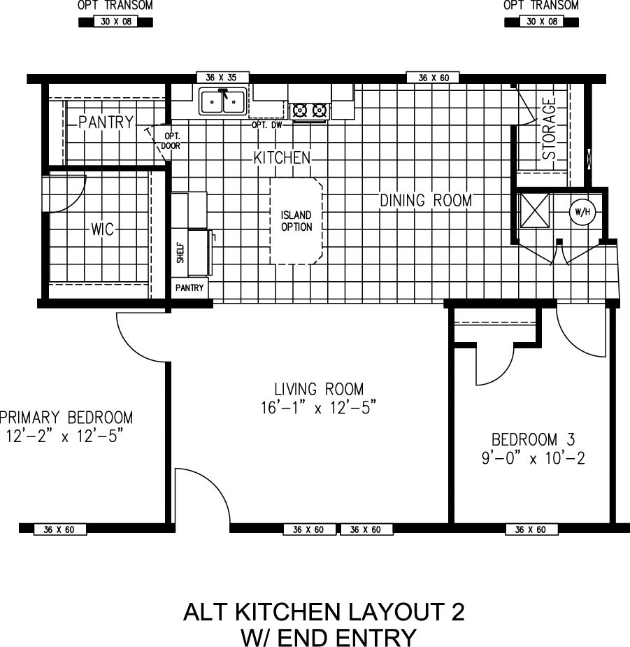 End Entry Floor Plan Options