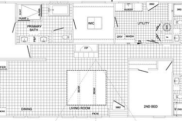 The HUXTON II Floor Plan. This Manufactured Mobile Home features 4 bedrooms and 3 baths.