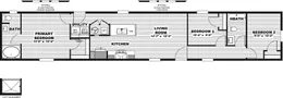 The ERIKSON Floor Plan. This Manufactured Mobile Home features 3 bedrooms and 2 baths.