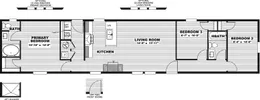 The MAGELLAN Floor Plan. This Manufactured Mobile Home features 3 bedrooms and 2 baths.