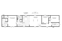 The THE WALSH Floor Plan. This Manufactured Mobile Home features 3 bedrooms and 2 baths.