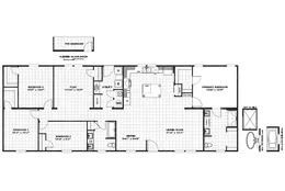 The FARM HOUSE 72 Floor Plan. This Manufactured Mobile Home features 4 bedrooms and 2 baths.