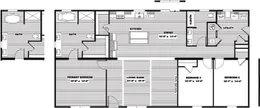 The FARM 3 FLEX ELITE Floor Plan. This Manufactured Mobile Home features 3 bedrooms and 2 baths.