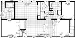 The THE FRANKLIN Floor Plan. This Manufactured Mobile Home features 3 bedrooms and 2 baths.