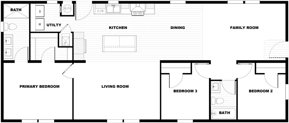 The CMH TEM2456-3A PURPLE RAIN Floor Plan. This Manufactured Mobile Home features 3 bedrooms and 2 baths.