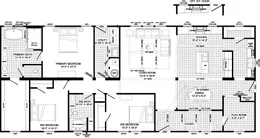 The ARABELLA Floor Plan. This Manufactured Mobile Home features 3 bedrooms and 2 baths.