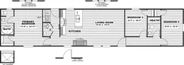 The MAGELLAN Floor Plan. This Manufactured Mobile Home features 3 bedrooms and 2 baths.
