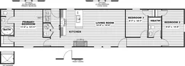 The MAGELLAN Floor Plan. This Manufactured Mobile Home features 3 bedrooms and 2 baths.