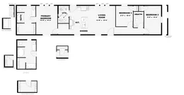 The DYNAMIC Floor Plan. This Manufactured Mobile Home features 3 bedrooms and 2 baths.