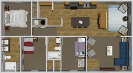 The 2007 "UNDER PRESSURE" 4828 Floor Plan. This Manufactured Mobile Home features 3 bedrooms and 2 baths.