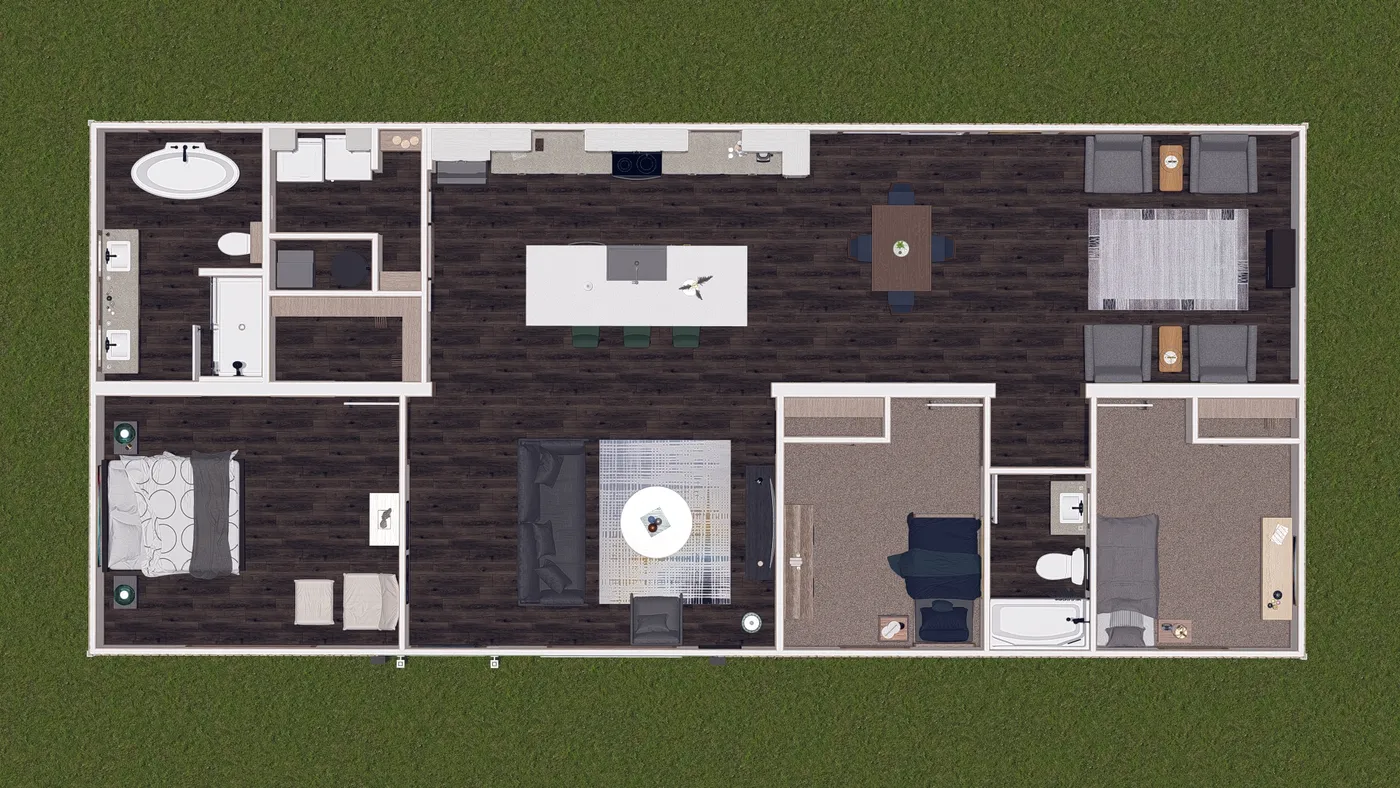 The ISABELLA Floor Plan. This Manufactured Mobile Home features 3 bedrooms and 2 baths.