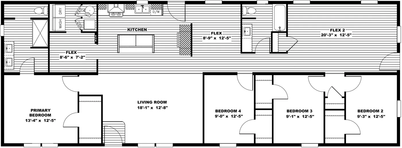 Optional 4 Bedroom / Larger Flex