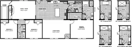 The TAHOE 3272A Floor Plan. This Manufactured Mobile Home features 3 bedrooms and 2 baths.