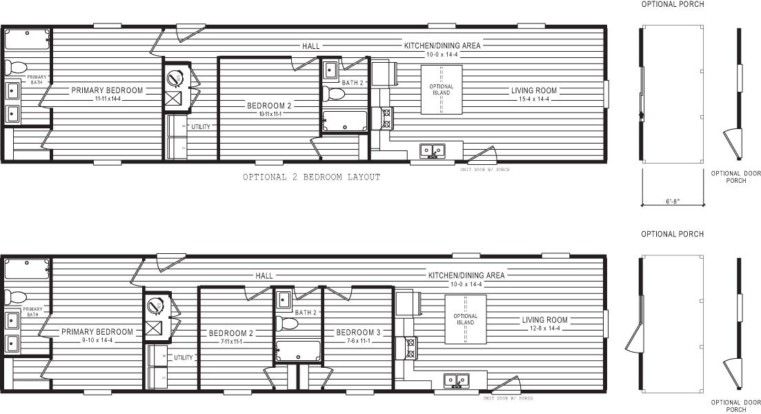 The 5402 "CANYON" 6616 Floor Plan. This Manufactured Mobile Home features 3 bedrooms and 2 baths.