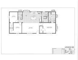 The LEHIGH 5628-1965 Floor Plan. This Manufactured Mobile Home features 3 bedrooms and 2 baths.