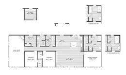 The ULTRA BREEZE 28X76 Floor Plan. This Manufactured Mobile Home features 4 bedrooms and 2 baths.