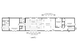The THE DEWEY Floor Plan. This Manufactured Mobile Home features 3 bedrooms and 2 baths.