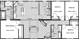 The THE FREEDOM GRAND 4BR 32X62 Floor Plan. This Manufactured Mobile Home features 4 bedrooms and 2 baths.