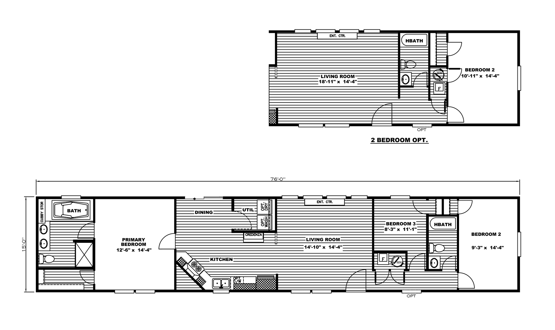 Ultra A-Plus 16X76 Flooplan