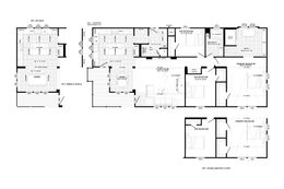 The THE LULAMAE Floor Plan. This Manufactured Mobile Home features 3 bedrooms and 2 baths.