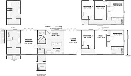 The COLOSSAL Floor Plan. This Manufactured Mobile Home features 3 bedrooms and 2 baths.