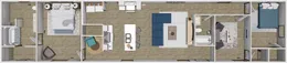 The SENSATION Floor Plan. This Manufactured Mobile Home features 3 bedrooms and 2 baths.