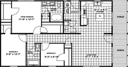 The SCENIC LAKEVIEW ELITE Floor Plan. This Manufactured Mobile Home features 3 bedrooms and 2 baths.