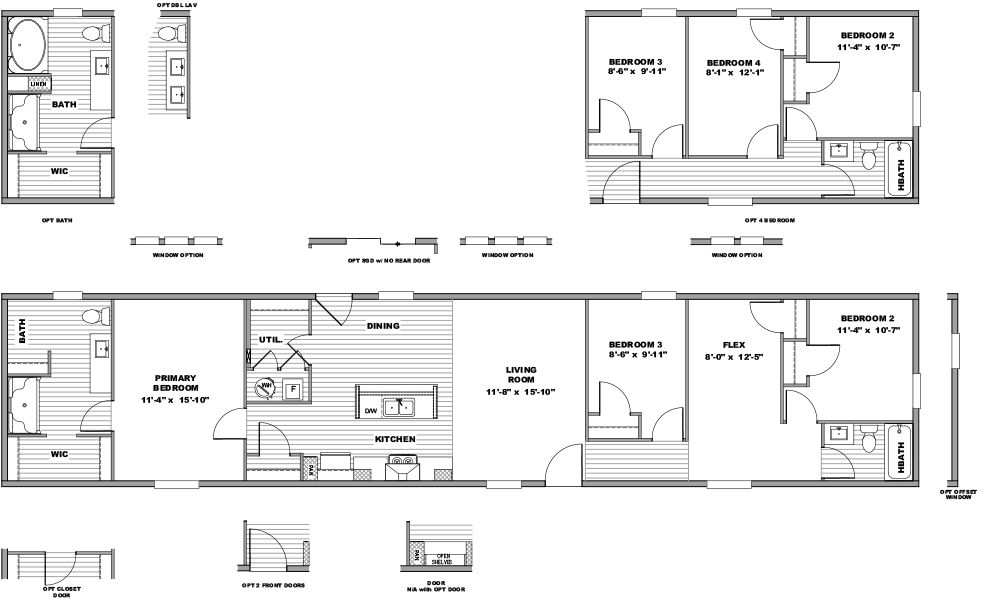 The COLOSSAL Floor Plan. This Manufactured Mobile Home features 3 bedrooms and 2 baths.