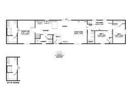 The THE REFLECTIONS Floor Plan. This Manufactured Mobile Home features 3 bedrooms and 2 baths.