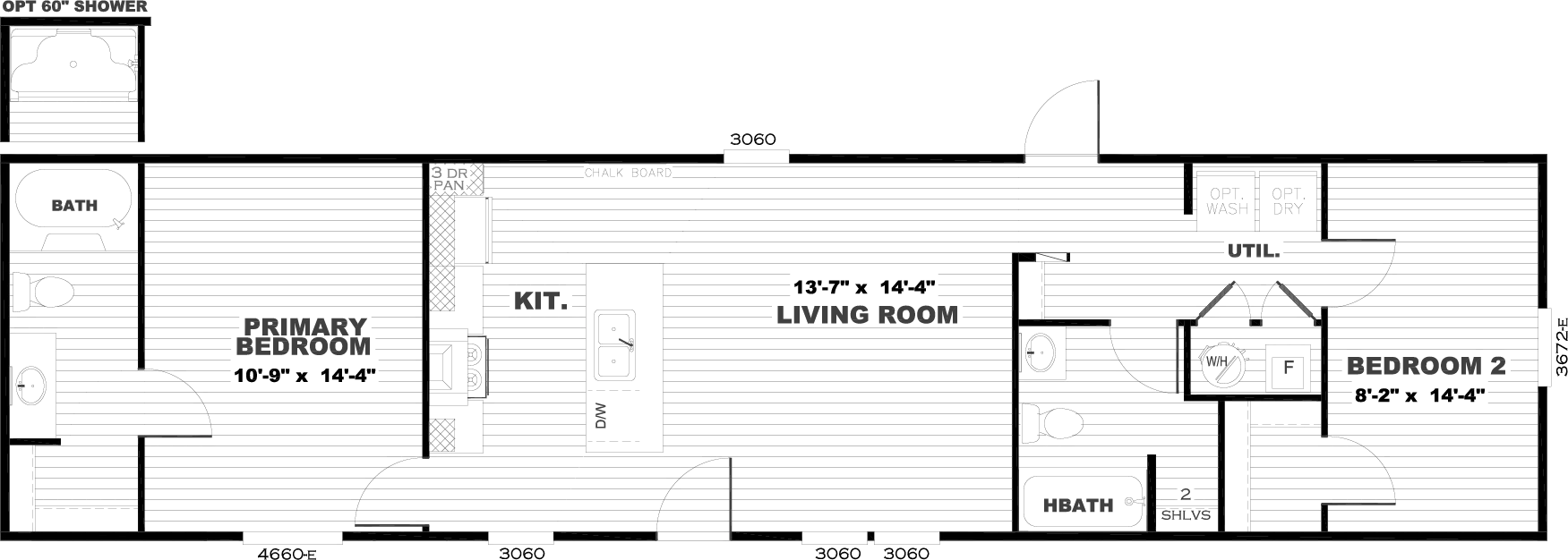 2BED 2BATH Home Available  Flooplan