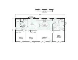 The 5628-E786 THE PULSE Floor Plan. This Manufactured Mobile Home features 3 bedrooms and 2 baths.
