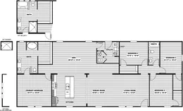 The EVEREST Floor Plan. This Manufactured Mobile Home features 4 bedrooms and 2 baths.