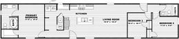 The SYDNEY Floor Plan. This Manufactured Mobile Home features 3 bedrooms and 2 baths.