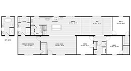 The TINSLEY Floor Plan. This Manufactured Mobile Home features 4 bedrooms and 2 baths.
