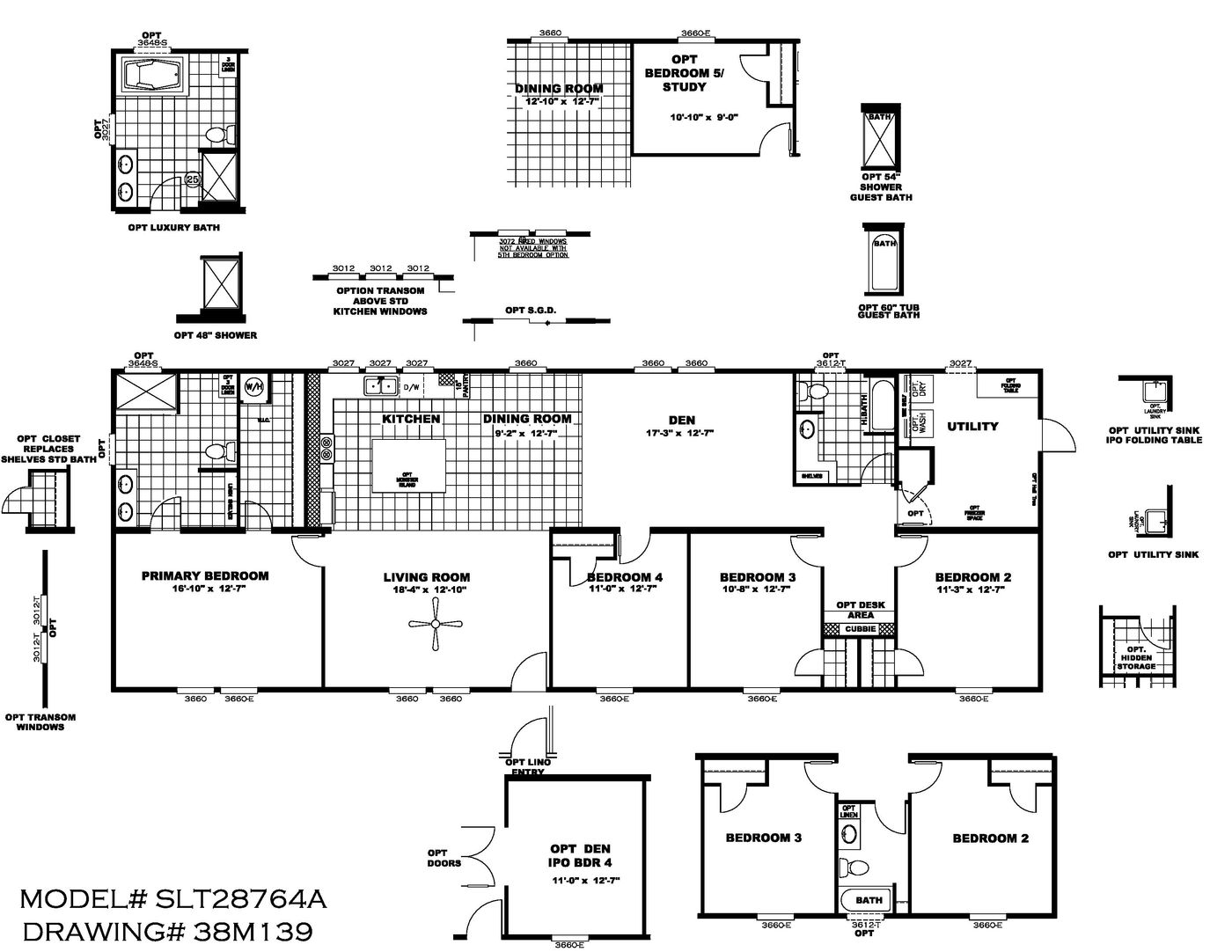 The ABSOLUTE VALUE Floor Plan. This Manufactured Mobile Home features 4 bedrooms and 2 baths.
