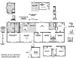 The ABSOLUTE VALUE Floor Plan. This Manufactured Mobile Home features 4 bedrooms and 2 baths.