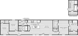 The 4206 "SURFSIDE" 7616 Floor Plan. This Manufactured Mobile Home features 3 bedrooms and 2 baths.