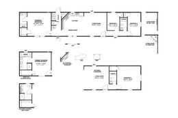 The BLAZER 76 C Floor Plan. This Manufactured Mobile Home features 3 bedrooms and 2 baths.