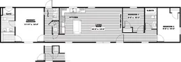 The TRINITY 76 Floor Plan. This Manufactured Mobile Home features 3 bedrooms and 2 baths.