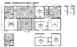 The THE DARK SANDS Floor Plan. This Manufactured Mobile Home features 3 bedrooms and 2 baths.